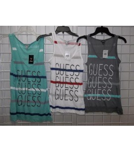 Guess Womens Stripe Studded Tanks Top